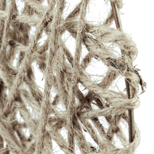 Floristik24 Dekoratyvinis žiedinis vainikas dengtas metaline natūralaus pluošto vasarine puošmena Ø30cm