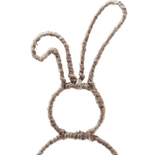 daiktų Velykų zuikis dekoratyvinis dekoratyvinis kištukas triušis metalinis natūralus H36cm 4 vnt
