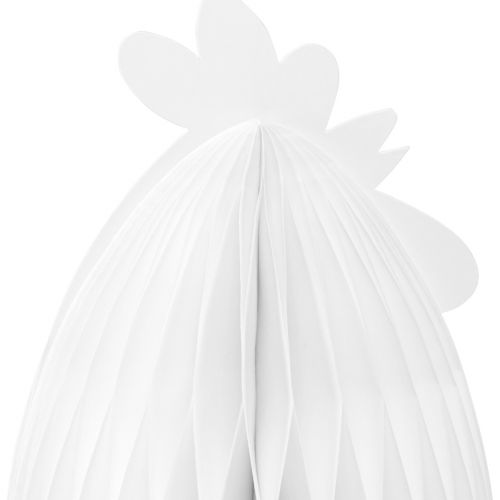 daiktų Dekoratyvinė vištienos korio popieriaus dekoravimo figūrėlė balta 28,5x15,5x30 cm