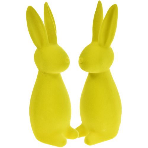Floristik24 Pulkuoti Velykų zuikiai geltonai žali – 2 pasirinkimas – 8×10×29 cm 2 vnt.