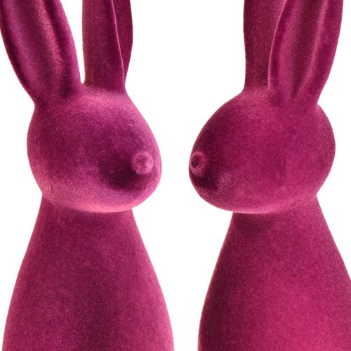 daiktų Velykiniai zuikiai violetiniai dekoratyviniai zuikiai – 2-as pasirinkimas – pulkuoti 8×10×29cm 2 vnt.
