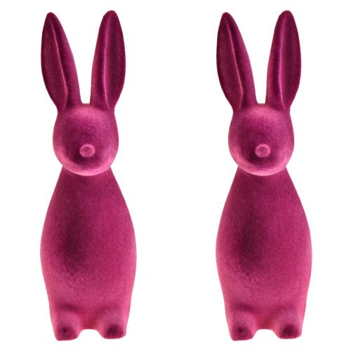 daiktų Velykiniai zuikiai violetiniai dekoratyviniai zuikiai – 2-as pasirinkimas – pulkuoti 8×10×29cm 2 vnt.