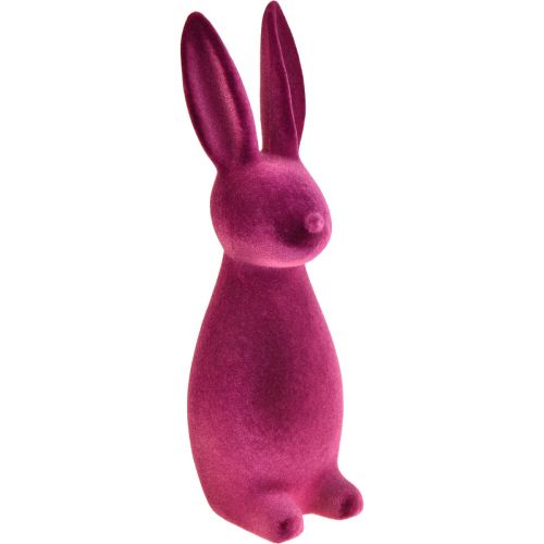 Floristik24 Flocked Bunny Velykų zuikio dekoravimas – 2 pasirinkimas – violetinė 15×15,5×47 cm