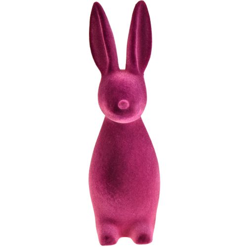daiktų Flocked Bunny Velykų zuikio dekoravimas – 2 pasirinkimas – violetinė 15×15,5×47 cm