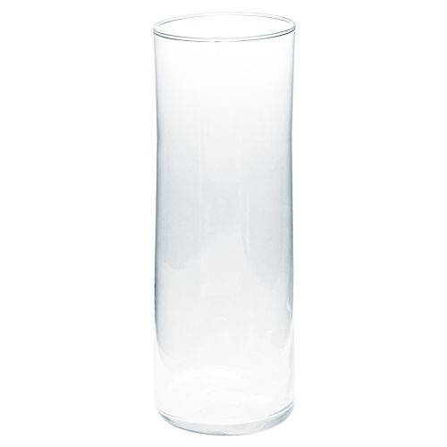 Aukšta stiklinė vaza kūgio formos gėlių vazos stiklas 30cm Ø10,5cm