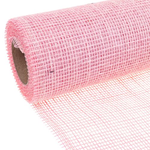 Floristik24 Stalo takelis džiuto džiuto juosta stalo juostelė šviesiai rožinė 30cm 5m