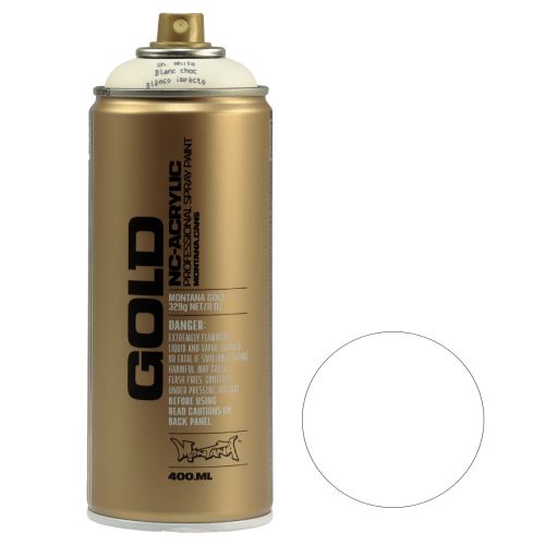 Floristik24 Purškiami dažai balti dažų purškiklis Montana Gold Shock White 400ml