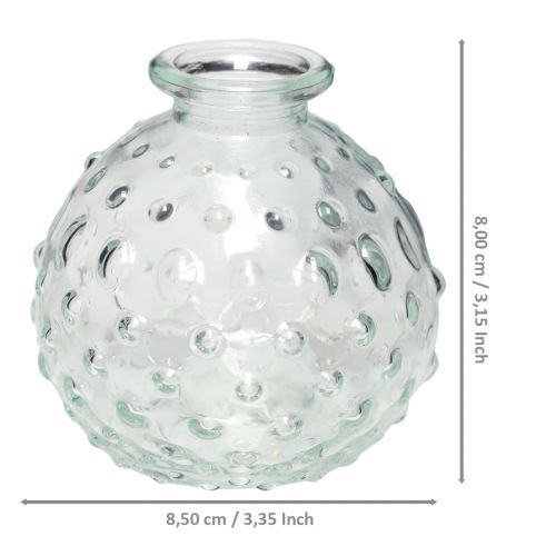 Floristik24 Maža stiklinė vaza rutulinė vaza vaza skaidri Ø8,5cm H8cm