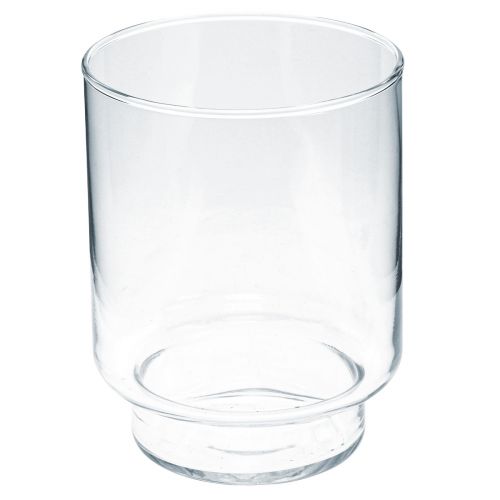 Floristik24 Stiklinė vaza su pėdomis gėlių vaza stiklo dekoracija vintage H15cm Ø11cm