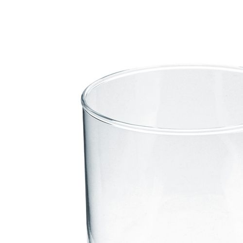 Floristik24 Stiklinė vaza su pėdomis gėlių vaza stiklo dekoracija vintage H15cm Ø11cm