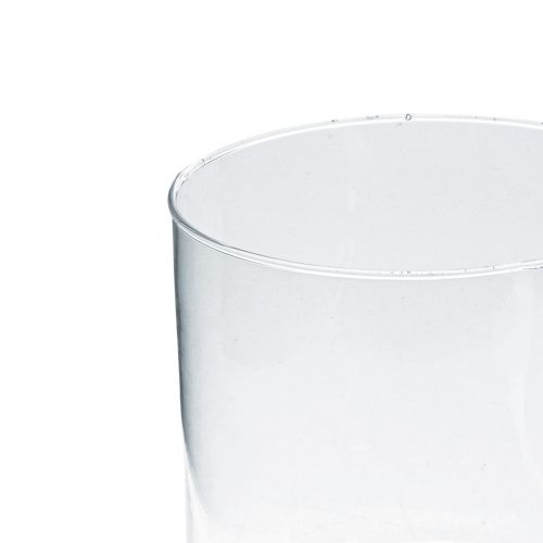 daiktų Stiklinė vaza stiklinė cilindrinė gėlių vaza stiklo dekoracija H15cm Ø15cm