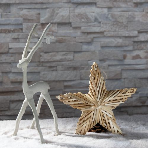 daiktų Šiaurės elnio figūrėlė, metalinė, pilko molio, optika, aukštis 27,5 cm