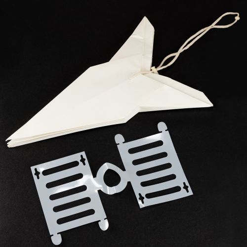 daiktų Popierinė žvaigždė, kreminės baltos spalvos, didelė kabanti žvaigždė, 60 cm