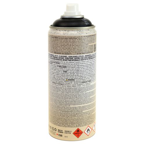 daiktų Dažų purškimo efekto purškiami granitiniai dažai Montana Black 400ml