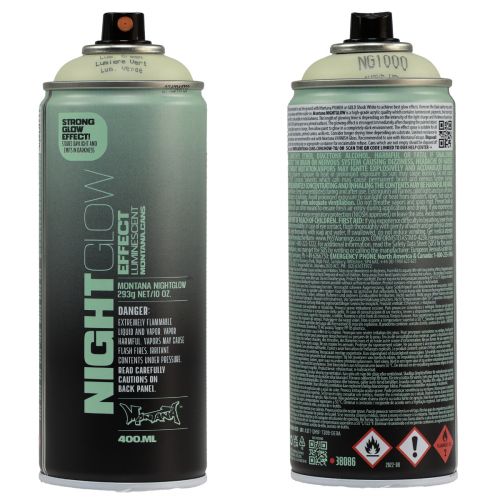 Floristik24 Fluorescencinių dažų purškimo skardinė Nightglow Green 400ml