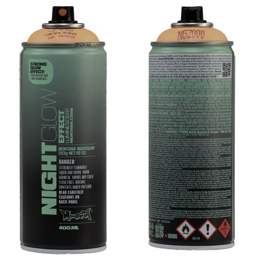 daiktų Fluorescencinių dažų purškimo skardinė Nightglow Orange Neon 400ml