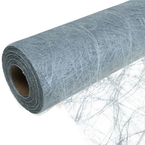 Floristik24 Deco fleece Sizoweb stalo bėgikas sidabras 30cm 25m