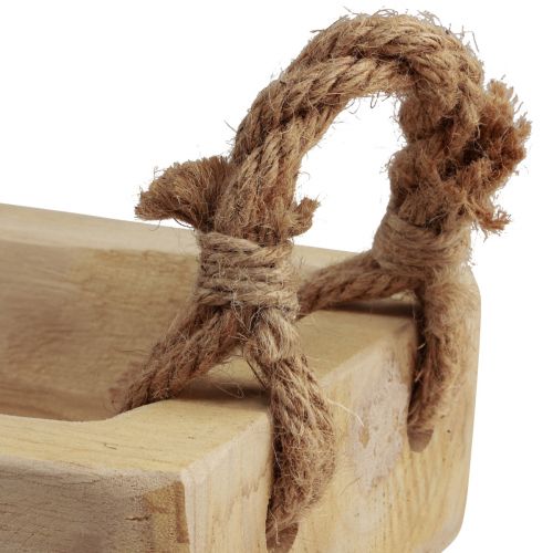 Floristik24 Augalų dėžutė medinis dubuo kvadratinis Paulownia natural 57,5×18cm×18m