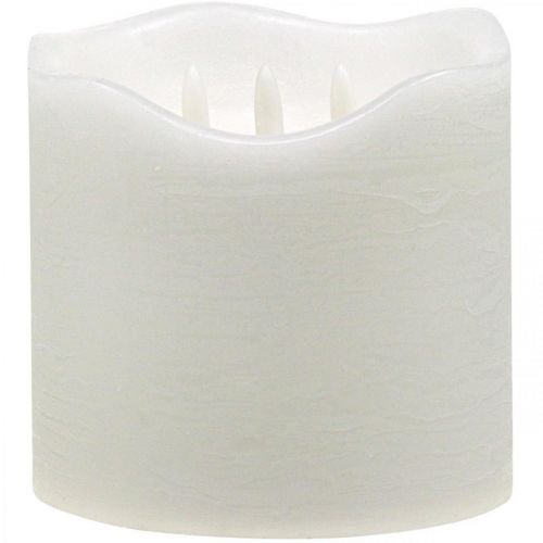 Floristik24 LED didelė vaško baltumo žvakė akumuliatoriaus laikmačiui Ø14,5cm H15cm