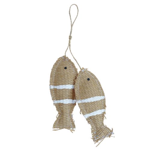 Pakabinama dekoracija deko žuvytė pakabinti jūrinę dekoraciją dryžuota 14,5×6cm