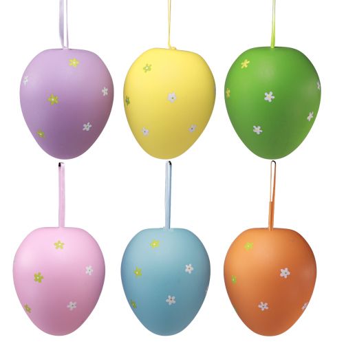 Floristik24 Dideli Velykiniai margučiai plastikiniams kiaušiniams pakabinti 11×14,5cm 6 vnt