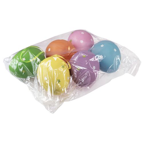 Floristik24 Dideli Velykiniai margučiai plastikiniams kiaušiniams pakabinti 11×14,5cm 6 vnt