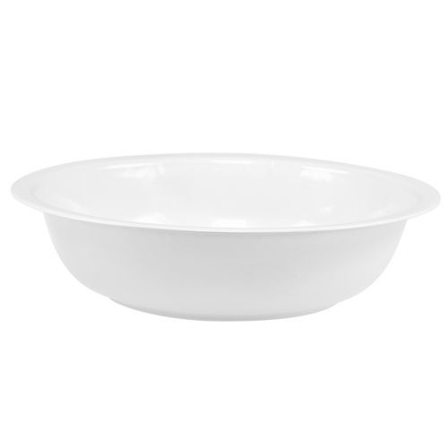daiktų Metalinis dubuo dubuo balta emalio išvaizda Ø29cm H7,5cm