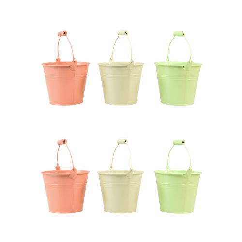Kaušas su rankena sėjamoji metalinė pastelė Ø14cm H12cm 6 vnt