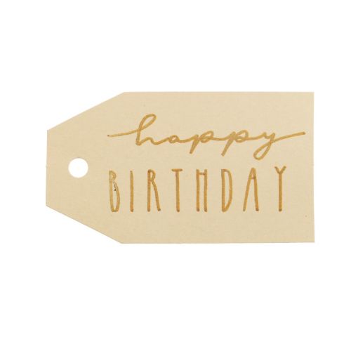 daiktų Dovanų etiketės spausdintas popierius Happy Birthday 4×7cm 24 vnt
