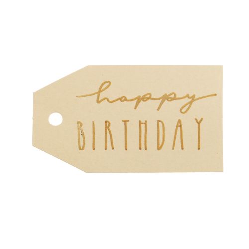 daiktų Dovanų etiketė spausdintas popierius Happy Birthday 4×7cm 24vnt