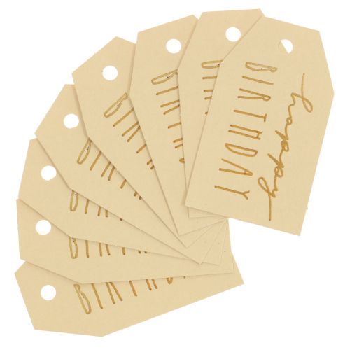 daiktų Dovanų etiketės spausdintas popierius Happy Birthday 4×7cm 24 vnt