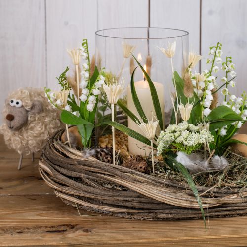 Floristik24 Snieguolė su žolės kamuoliuku 24cm