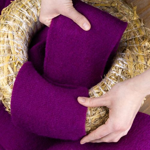 daiktų Veltinio vilnos juostelė, fuksijos spalvos, 15 cm x 5 m, dekoravimui ir rankdarbiams