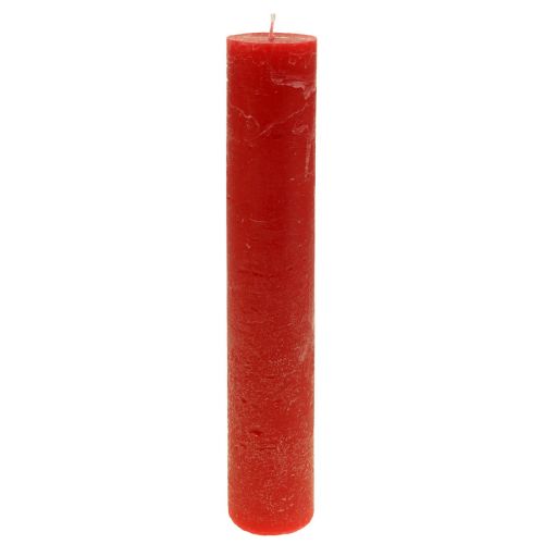 daiktų Raudonos žvakės didelės lazdelės žvakės vienspalvės 50x300mm 4 vnt