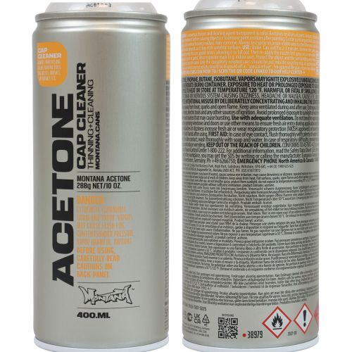 daiktų Acetoninis purškiamas valiklis + skiediklis Montana Cap Cleaner 400ml