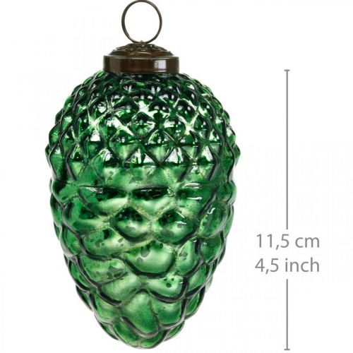 Floristik24 Advento puošmena, dekoratyviniai kūgiai, rudens vaisiai tikras stiklas, senovinė išvaizda Ø7cm A11,5cm 6vnt.