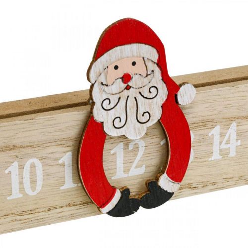 Floristik24 Advento kalendorius medinis advento juostelė deko adventas 48,5cm 3vnt