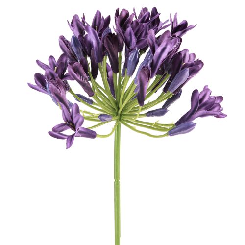 daiktų Dirbtinės agapanto gėlės, violetinės dekoracijos, lelijos, 75 cm, 2 vnt.