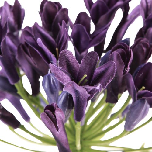 daiktų Dirbtinės agapanto gėlės, violetinės dekoracijos, lelijos, 75 cm, 2 vnt.