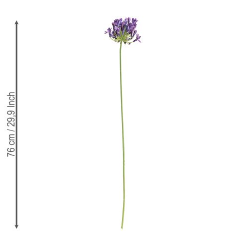 daiktų Dirbtinės agapanto gėlės, violetinės dekoracijos, lelijos, 75 cm, 2 vnt.