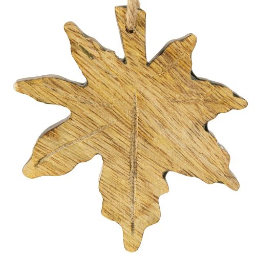daiktų Klevo lapo medžio dekoracija, rudeniškai žalia, raudonai ruda, aukštis 10 cm, 6 vnt.