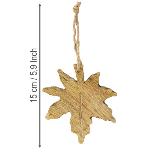 daiktų Klevo lapo medžio dekoracija, rudeniškai žalia, raudonai ruda, aukštis 10 cm, 6 vnt.