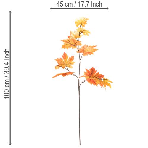 daiktų Dirbtinė klevo šaka kaip rudens puošmena 100 cm