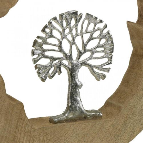 Medžio stalo dekoravimo mediena mango medžiui natūralaus, metalo 32×5×34cm