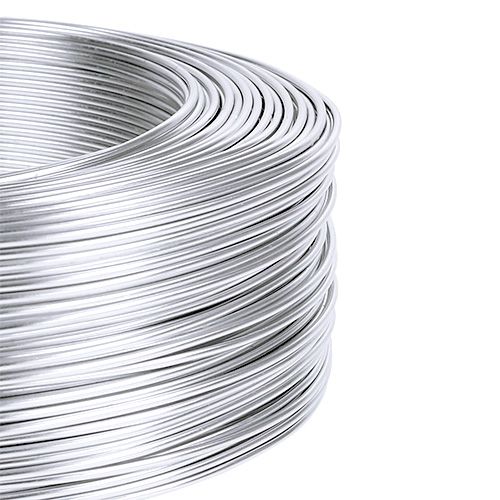 Floristik24 Aliuminio viela 1mm 500g sidabro