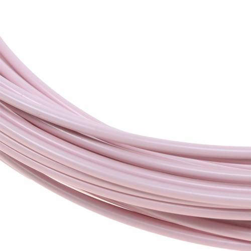 Floristik24 Aliuminio viela Ø2mm pastelinė rožinė 100g 12m