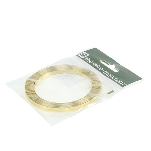 daiktų Aliuminio plokščia viela auksinė 5 mm x 1 mm 2,5 m