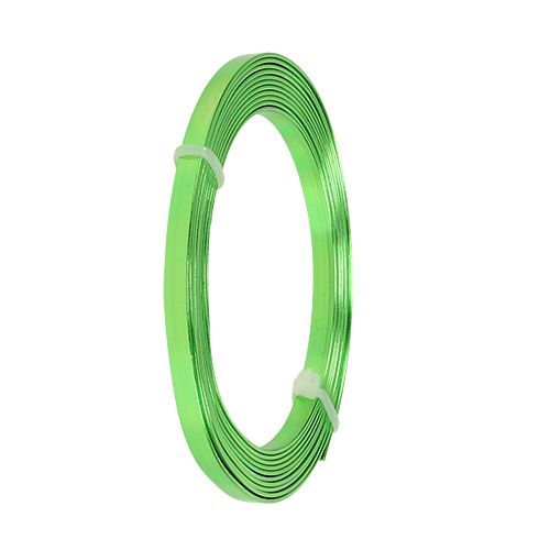 daiktų Aliuminio plokščia viela žalia 5 mm x 1 mm 2,5 m