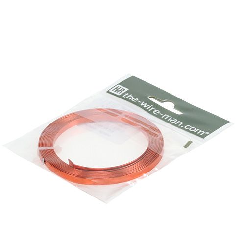daiktų Aliuminio plokščia viela, oranžinė 5 mm x 1 mm 2,5 m