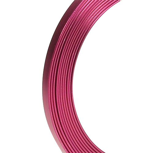 Floristik24 Aliuminio plokščia viela rožinė 5 mm x 1 mm 2,5 m